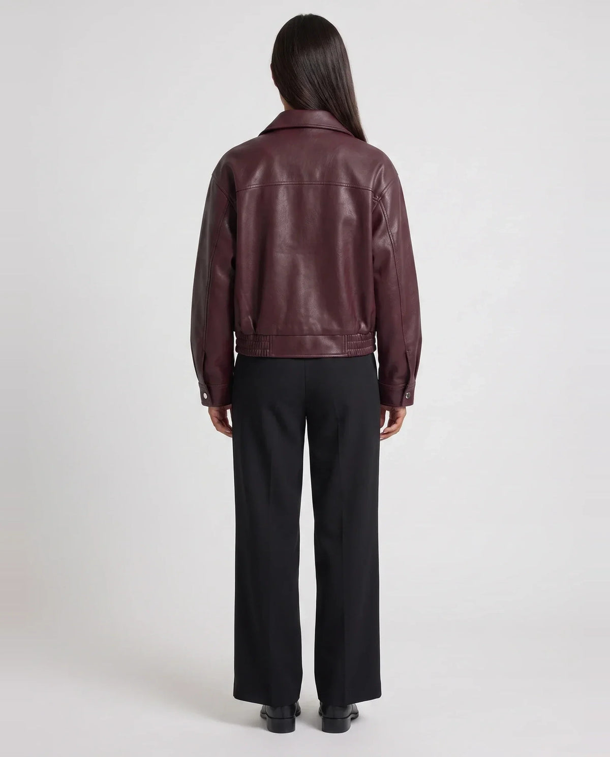 Blouson moto oversize effet cuir