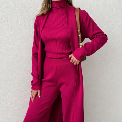 Ensemble 3 Pièces Élégant pour Femme – Style Chic