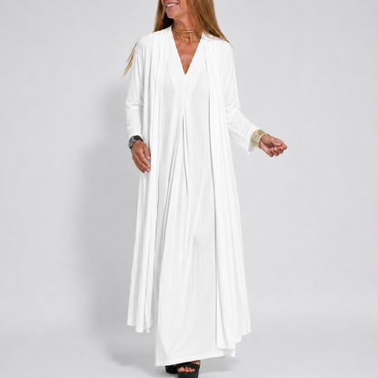 Robe Longue Fluide Col V
