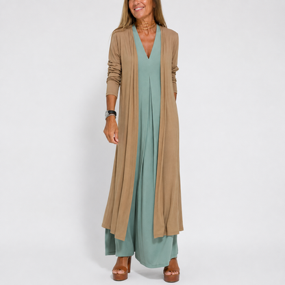 Robe Longue Fluide Col V